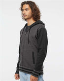 Independent Trading Co. Heavyweight Varsity Full-Zip Hooded Sweatshirt IND45UVZ