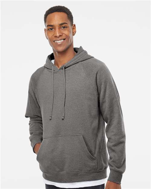 Independent Trading Co. Special Blend Raglan Hooded Sweatshirt PRM33SBP - Nickel