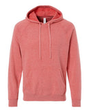 Independent Trading Co. Special Blend Raglan Hooded Sweatshirt PRM33SBP - Pomegranate