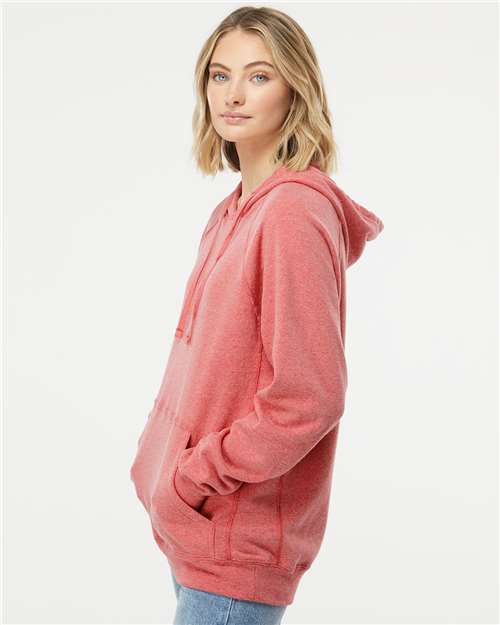 Independent Trading Co. Special Blend Raglan Hooded Sweatshirt PRM33SBP - Pomegranate