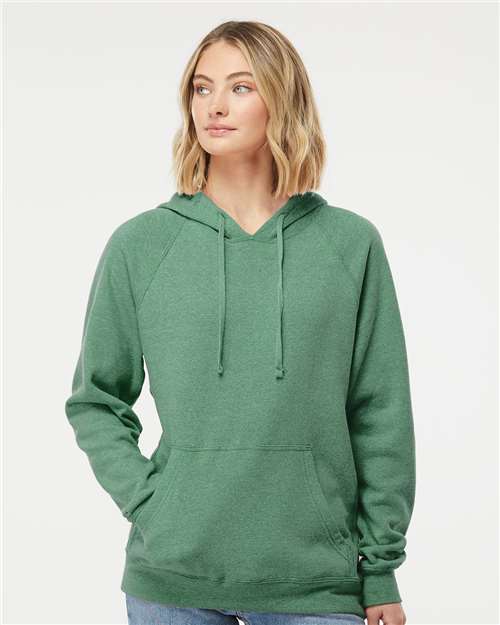 Independent Trading Co. Special Blend Raglan Hooded Sweatshirt PRM33SBP - Sea Green