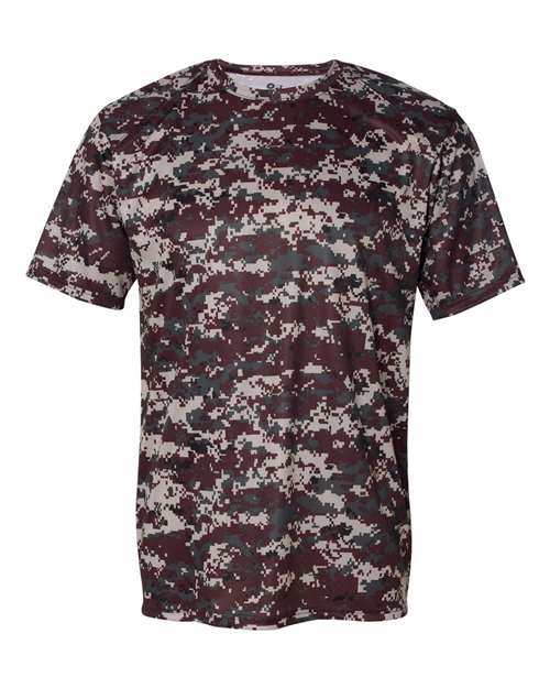 Badger Digital Camo T-Shirt 4180 - Maroon Digital