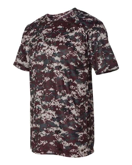 Badger Digital Camo T-Shirt 4180 - Maroon Digital