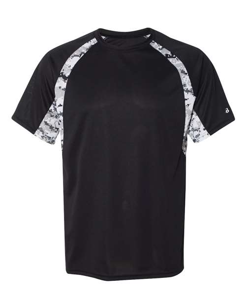Badger Hook Digital T-Shirt 4140 - Black/ White