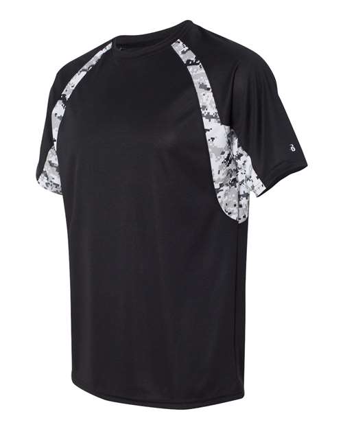 Badger Hook Digital T-Shirt 4140 - Black/ White