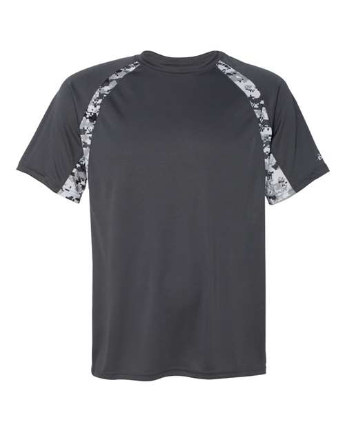 Badger Hook Digital T-Shirt 4140 - Graphite/ White