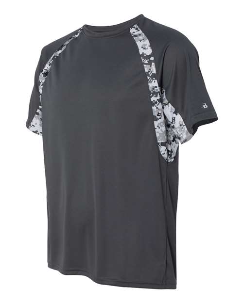 Badger Hook Digital T-Shirt 4140 - Graphite/ White