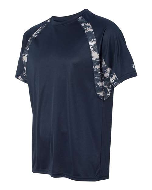 Badger Hook Digital T-Shirt 4140 - Navy/ Navy