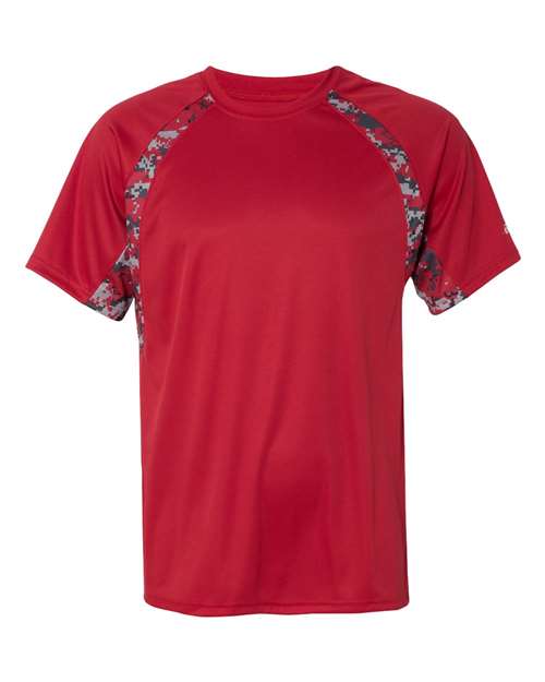 Badger Hook Digital T-Shirt 4140 - Red/ Red