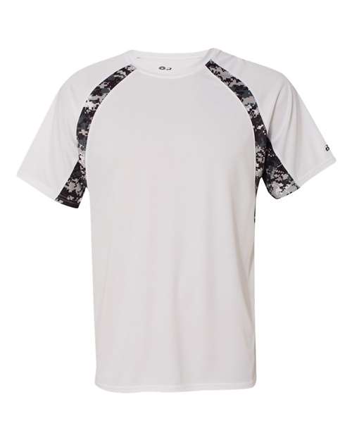 Badger Hook Digital T-Shirt 4140 - White/ Black