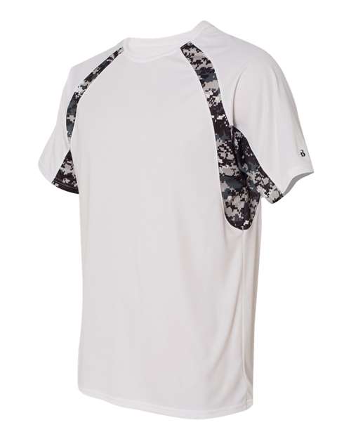 Badger Hook Digital T-Shirt 4140 - White/ Black