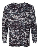 Badger Digital Camo Long Sleeve T-Shirt 4184 - Black Digital