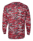 Badger Digital Camo Long Sleeve T-Shirt 4184 - Red Digital