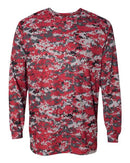 Badger Digital Camo Long Sleeve T-Shirt 4184 - Red Digital