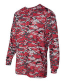 Badger Digital Camo Long Sleeve T-Shirt 4184 - Red Digital