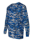 Badger Digital Camo Long Sleeve T-Shirt 4184 - Royal Digital