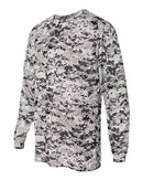 Badger Digital Camo Long Sleeve T-Shirt 4184 - White Digital