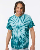 Dyenomite Cyclone Pinwheel Tie-Dyed T-Shirt 200CY - Teal