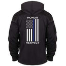 Rothco Honor and Respect Thin Blue Line Concealed Carry Hoodie - Black. Item