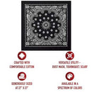 Rothco Trainmen Paisley Bandana – Extra-Large - 27” X 27". Item