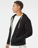 Independent Trading Co. Heathered French Terry Full-Zip Hooded Sweatshirt PRM90HTZ