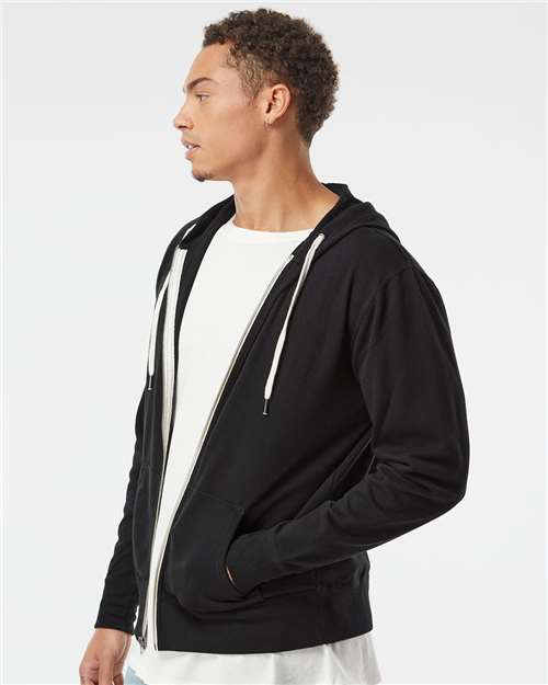 Independent Trading Co. Heathered French Terry Full-Zip Hooded Sweatshirt PRM90HTZ