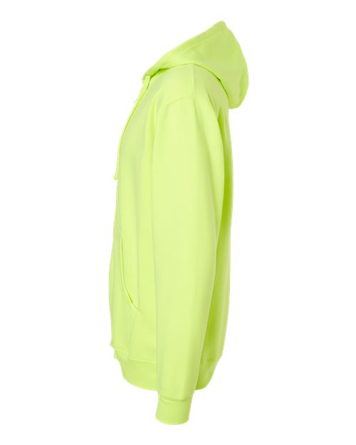 Independent Trading Co. Midweight Full-Zip Hooded Sweatshirt SS4500Z - Safety Yellow