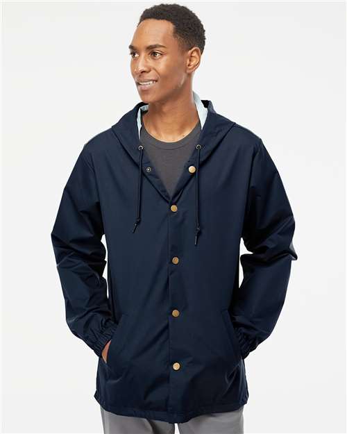 Independent Trading Co. Water-Resistant Hooded Windbreaker EXP95NB