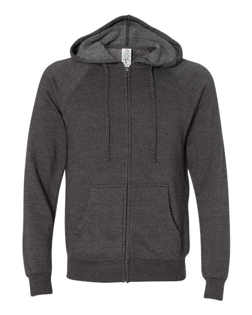 Independent Trading Co. Special Blend Raglan Full-Zip Hooded Sweatshirt PRM33SBZ