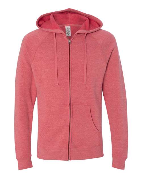 Independent Trading Co. Special Blend Raglan Full-Zip Hooded Sweatshirt PRM33SBZ