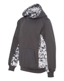 Badger Youth Digital Camo Colorblock Performance Fleece Hooded Sweatshirt 2464