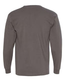 Bayside USA-Made Long Sleeve Pocket T-Shirt 8100 - Charcoal