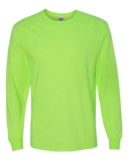 JERZEES Dri-Power® Long Sleeve 50/50 T-Shirt 29LSR - Neon Green