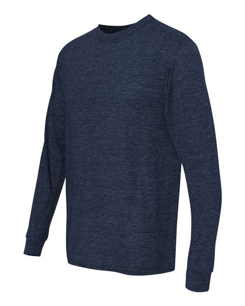 JERZEES Dri-Power® Long Sleeve 50/50 T-Shirt 29LSR - Vintage Heather Navy