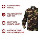 Rothco Extra Heavyweight Camo Flannel Shirts. Item
