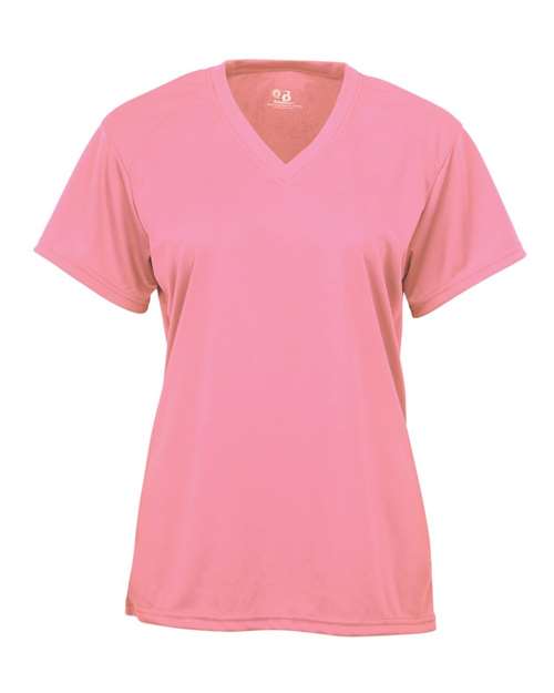 Badger Women’s B-Core V-Neck T-Shirt 4162 - Pink