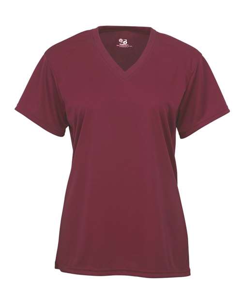 Badger Women’s B-Core V-Neck T-Shirt 4162 - Cardinal