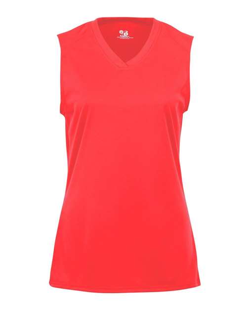 Badger Women's B-Core Sleeveless T-Shirt 4163 - Hot Coral