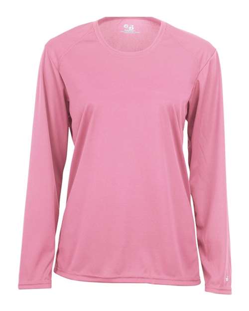 Badger Women's B-Core Long Sleeve T-Shirt 4164 - Pink