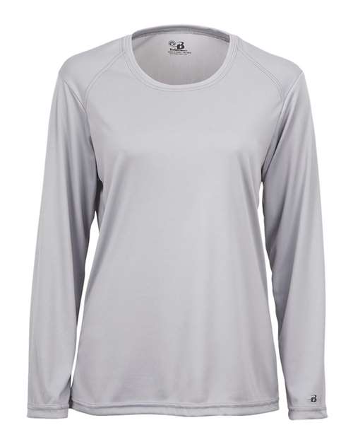 Badger Women's B-Core Long Sleeve T-Shirt 4164 - Silver