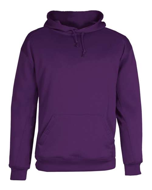 Badger Performance Fleece Hooded Sweatshirt 1454 - Purple