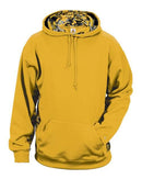 Badger Digital Camo Colorblock Performance Fleece Hooded Sweatshirt 1464 - Gold/ Gold