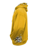 Badger Digital Camo Colorblock Performance Fleece Hooded Sweatshirt 1464 - Gold/ Gold