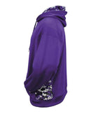 Badger Digital Camo Colorblock Performance Fleece Hooded Sweatshirt 1464 - Purple/ Purple