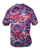 Badger Digital Camo T-Shirt 4180 - Red/ Royal Digital