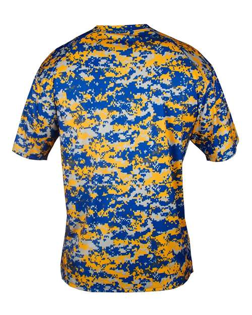 Badger Digital Camo T-Shirt 4180 - Royal/ Gold Digital