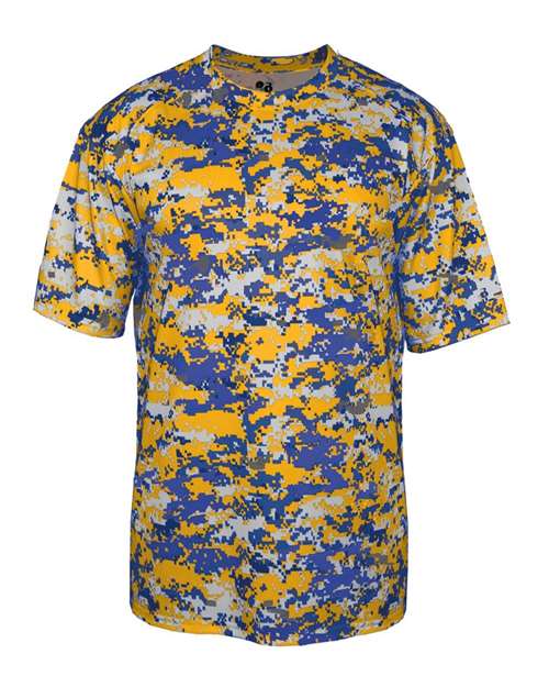 Badger Digital Camo T-Shirt 4180 - Royal/ Gold Digital