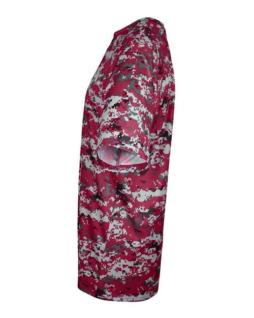 Badger Digital Camo T-Shirt 4180 - Cardinal Digital
