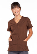 Cherokee Snap Front V-Neck Top. Item 4770 in CK WW ORIGINALS Collection. Live Chat for Bulk Discounts.
