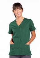 Cherokee Snap Front V-Neck Top. Item 4770 in CK WW ORIGINALS Collection. Live Chat for Bulk Discounts.